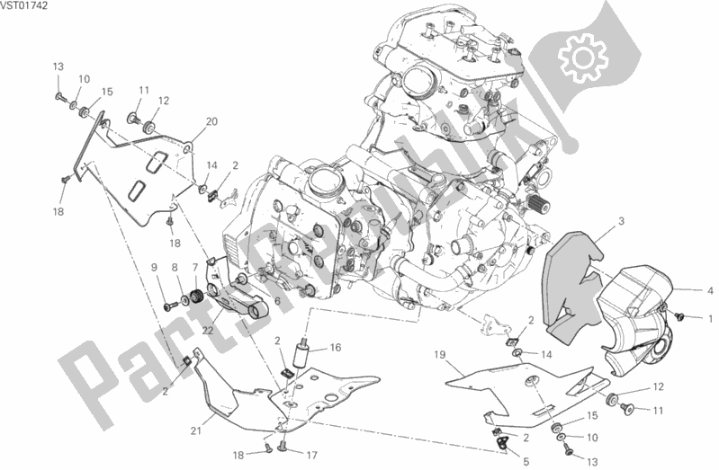 All parts for the 34b - Fairing of the Ducati Multistrada 1260 S Touring 2019